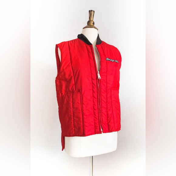 COPY - Vintage 1970’s Snap-On Red Nylon Vest • M/L - Picture 1 of 10